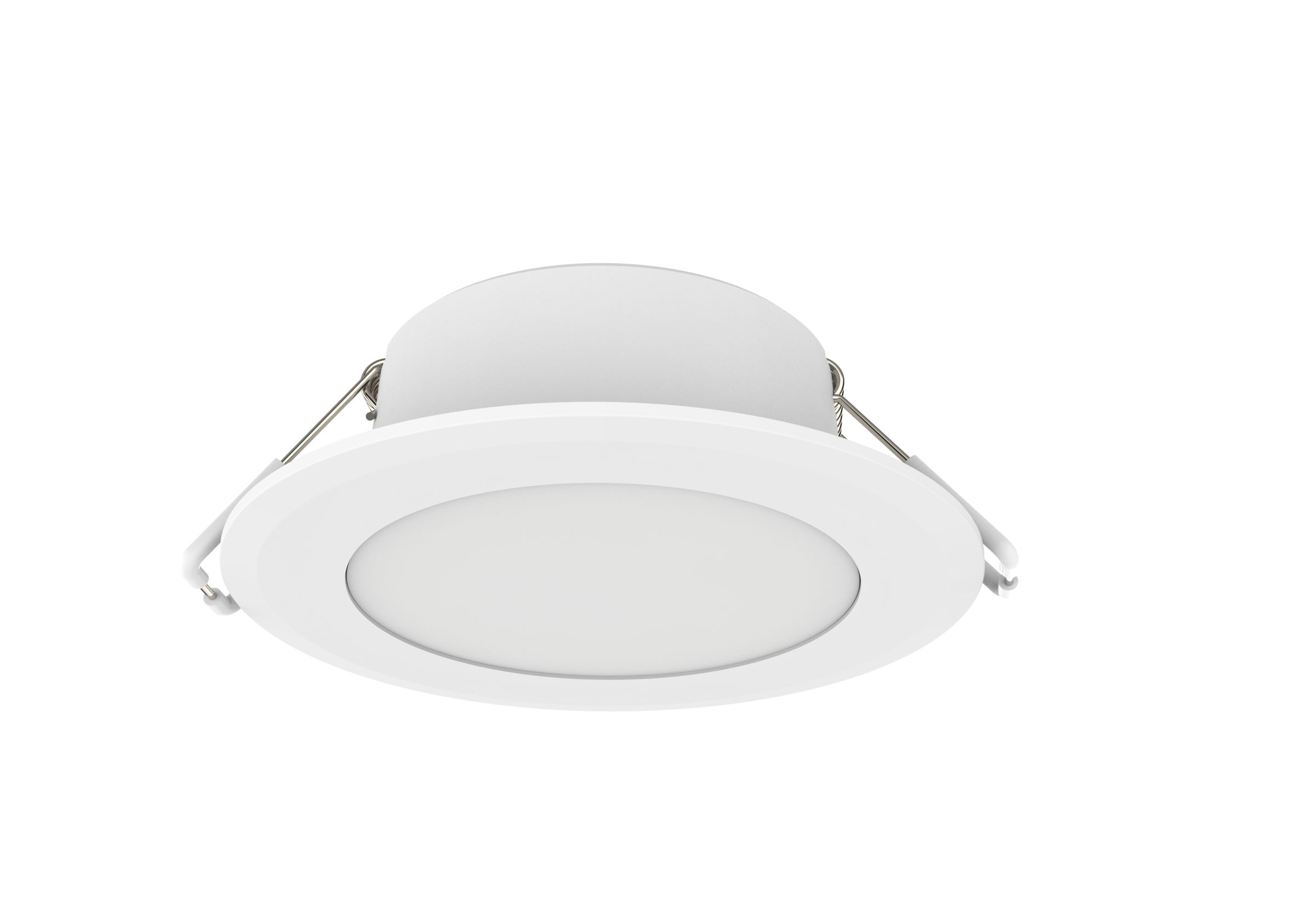 Maclean MCE464W 3x LED Recessed Spotlights Ceiling Light 7W 490 Lumen 3000K Warm White GU10 Mounting Frame IP20 (Set Of 3 Square, White