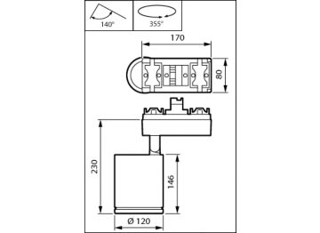 Dimension Drawing (without table) - ST780S 60S/840 DIA-VLC VWB FG BK