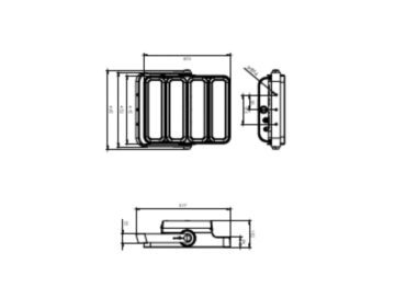 Dimension Drawing (without table) - BVP665CR LED561 400W 220-240 827 SMB EP