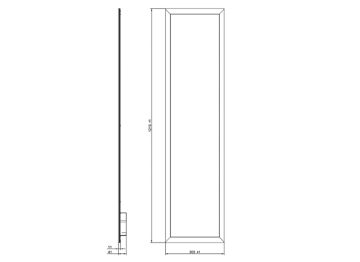 Dimension Drawing (without table) - RC160V LED39/865 W303L1210 PSU UVG