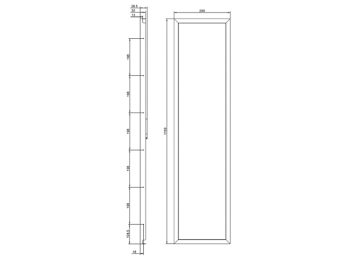 Dimension Drawing (without table) - RC160V LED39/865 W30L120 PSU OC 54 CPC