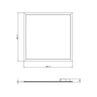 Dimension Drawing (without table) - RC160V LED39/840 W603L603 PSU UVG