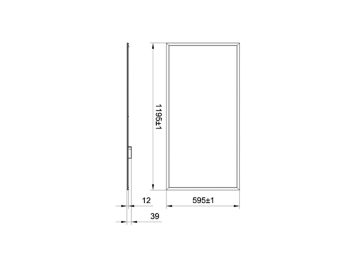 Dimension Drawing (without table) - RC160V LED54/930 W60L120 PSU 54