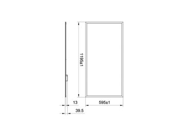 Dimension Drawing (without table) - RC160V LED54/830 W60L120 PSU 16 54
