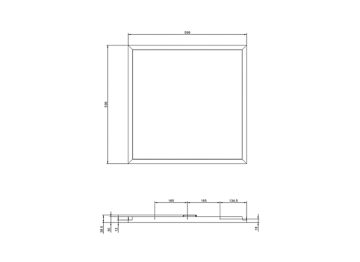 Dimension Drawing (without table) - RC160V LED37/830 W60L60 PSU OC 54 CPC