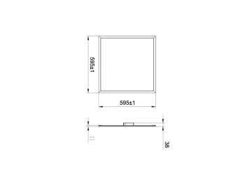 Dimension Drawing (without table) - RC160V LED39/840 W60L60 PSD