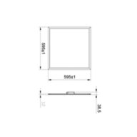 Dimension Drawing (without table) - RC160V LED39/840 W60L60 PSU OC
