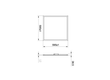 Dimension Drawing (without table) - RC160V LED37/830 W60L60 PSD OC