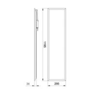 Dimension Drawing (without table) - RC199X LED38/840 WIA W30L120 CAU UE
