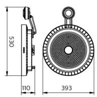Dimension Drawing (without table) - BY698X G5 LED300/CW L1W PIR WB GM L3m