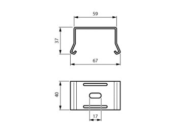 Dimension Drawing (without table) - BN510Z BP-BR SET OF 10 PCS