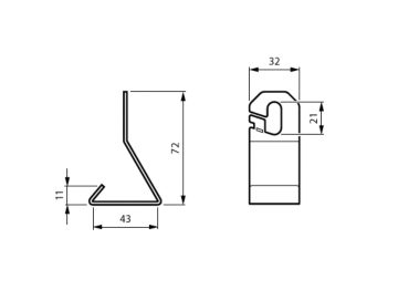 Dimension Drawing (without table) - BN510Z HTW SET OF 10 PCS