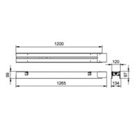 Dimension Drawing (without table) - RC570B LED25/840 L120W12 CD PSU