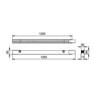 Dimension Drawing (without table) - RC570B LED40/840 L120W6 CD PSU