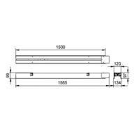 Dimension Drawing (without table) - RC570B LED50/840 L150W12 CD PSU