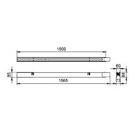 Dimension Drawing (without table) - RC570B LED50/940 L150W6 CD PSD