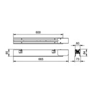 Dimension Drawing (without table) - RC570B LED20/840 L60W6 CD PSU