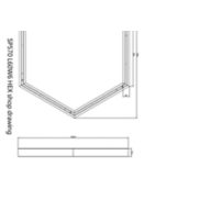 Dimension Drawing (without table) - SP570P LED45/840 L60W6 PSD HEX