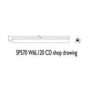Dimension Drawing (without table) - SP571P LED40/840 L120W6 CD PSU
