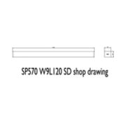 Dimension Drawing (without table) - SP570P LED40/940 L120W9 SD PSD
