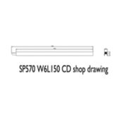 Dimension Drawing (without table) - SP570P LED50/840 L150W6 CD PSU