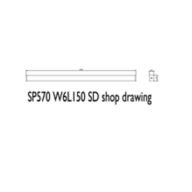 Dimension Drawing (without table) - SP570P LED50/840 L150W6 SD PSU