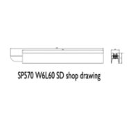 Dimension Drawing (without table) - SP571P LED20/840 L60W6 CD PSU