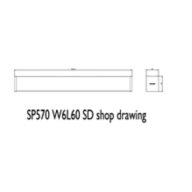 Dimension Drawing (without table) - SP571P LED20/840 L60W6 SD PSU