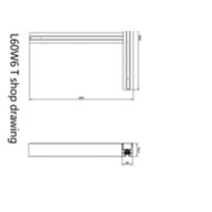 Dimension Drawing (without table) - SP570P LED40/840 L60W6 PSD T
