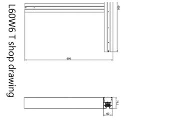 Dimension Drawing (without table) - SP570P LED40/840 L60W6 PSD T