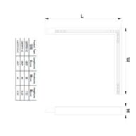 Dimension Drawing (without table) - RC570B LED40/940 L60W6 PSD LC