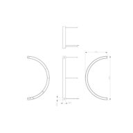 Dimension Drawing (without table) - SP570P LED65/840 D120W6 180 SD CRV PSU