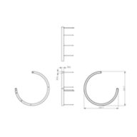 Dimension Drawing (without table) - SP570P LED98/840 D120W6 270 SD CRV PSD