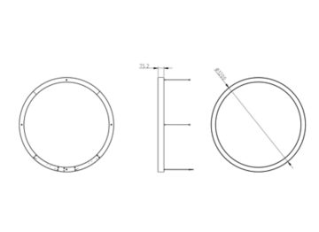 Dimension Drawing (without table) - SP570P LED131/840 D120W6 360 SD CRV PSD