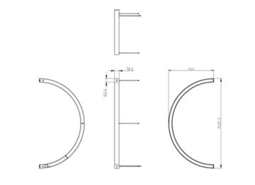 Dimension Drawing (without table) - SP570P LED82/840 D150W6 180 SD CRV PSU