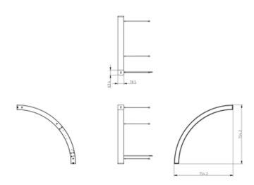 Dimension Drawing (without table) - SP570P LED41/840 D150W6 90 SD CRV PSD