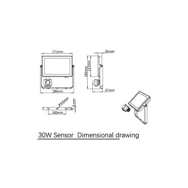 Proiector LED de exterior cu senzor PROJECTLINE LED/50W/230V IP65 3000K Philips