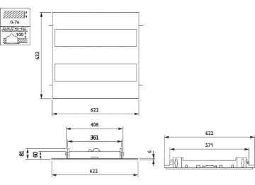Dimension Drawing (without table) - RC342B 42S/940 DEIA W62L62 CPC PCS