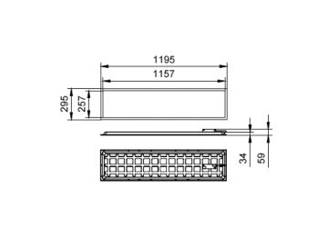 Dimension Drawing (without table) - RC048B LED40S/840 PSU W30L120 PCV MR