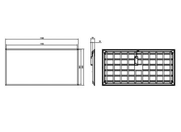 Dimension Drawing (without table) - RC048B+ LED60S/840 PSU W60L120 G2