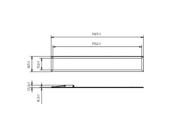Dimension Drawing (without table) - RC091V LED30S/865 PSU W20L120 G4