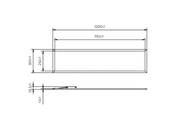 Dimension Drawing (without table) - RC091V LED30S/840 PSU W30L120 CPC G4
