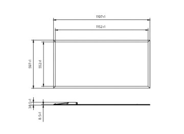 Dimension Drawing (without table) - RC091V LED50S/865 PSU W60L120 G4 BCT TH