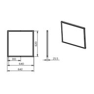 Dimension Drawing (without table) - RC091V LED50S/857 PSU W64L64 KR G2