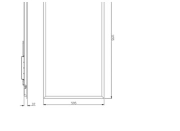 Dimension Drawing (without table) - RC099X G3 LED52/940 L1W W60L120 OC