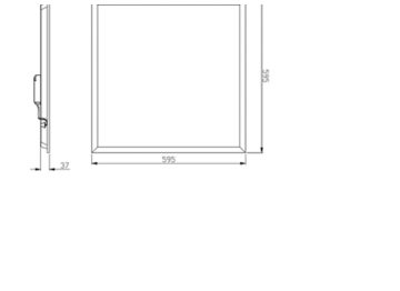Dimension Drawing (without table) - RC099X G3 LED40/840 L1W W60L60