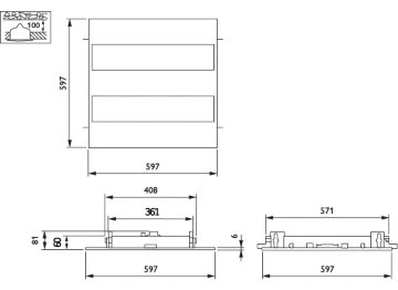 Dimension Drawing (without table) - RC340B 42S/940 DEIA W60L60 CPC PCS W3W2