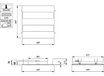 Dimension Drawing (without table) - RC340B 42S/930 DEIA W60L60 PCV PCS W3W2