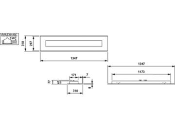 Dimension Drawing (without table) - RC340B 42S/840 SEIA W30L135 FLC4DLOU4SC