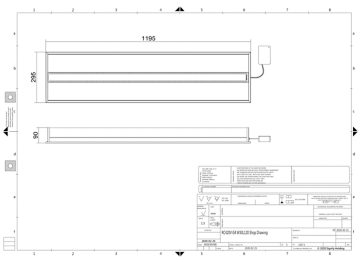 Dimension Drawing (without table) - RC420V G4 LED38/840 W30L120 PSU